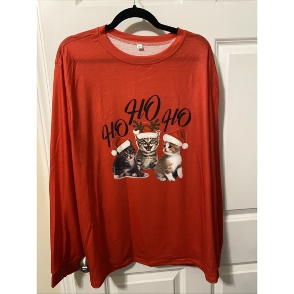 Ho Ho Ho Kitten Christmas‎ Shirt XXL 3748